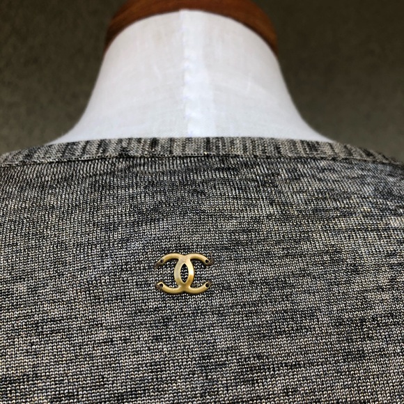 Chanel 2004 metallic gold formal midi dress - Picture 4 of 8